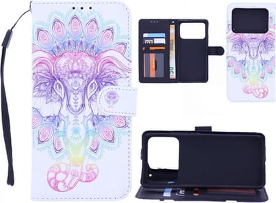 Bookcase Geschikt voor: Xiaomi Mi 11 Ultra hoesje met print - Elephant 3D