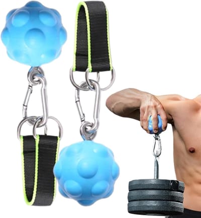 Krachtballen Set - Spiertraining Ballen - Hand Kracht - Draagbaar Ontwerp - 8cm Diameter - Blauw