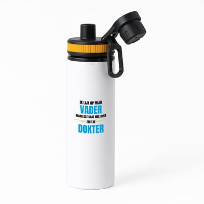 Hacebo® - Ik lijk op mijn vader waterfles met draaidop oranje - Papa - liefste vader - cadeautje - verjaardagscadeau - verjaardag - cadeau voor papa - cadeau - kado - geschenk - gift - papa artikelen - vaderdag - water fles - 850ML