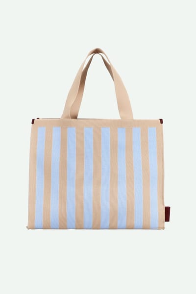 Sticky SIS - shopper - gebreide strepen - marsepein + lucht