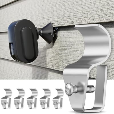 Jhubersproducts - Vinyl Siding Clips - Voor Buiten Camera's - Geen Gereedschap Nodig - 6 Stuks - Duurzaam en Weerbestendig - Eenvoudige Montage - Gesc