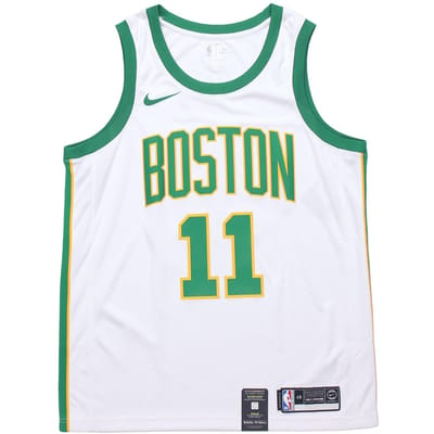 Maillot Nike NBA Saison 18-19 Kyrie Irving Boston Celtics City Edition Homme Hauts Blanc Vert AJ4596-101 XL blue