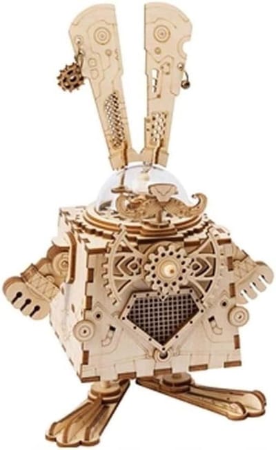 Houten Muziekdoos - DIY Puzzel - Creatief Hobby - Mechanisch Model - 1200 Gram - Houtkleur