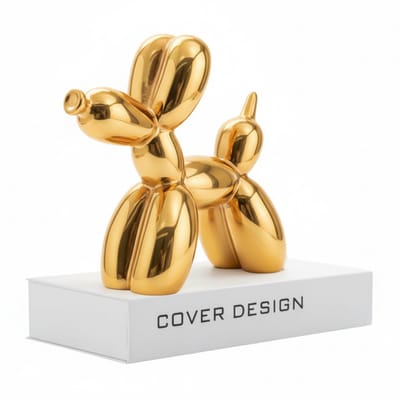 Keramische Ballon Hond Sculptuur '' Gold / Goud kleurig '' Mini 11CM Abstract Decoratie voor Huis & Kantoor
