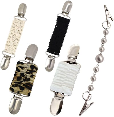 Allecto - Sweater Clips - Niet-slip clips voor kleding en accessoires - Leopard patroon - Elastische clips - Perfect voor kleding - Ideaal voor mod..