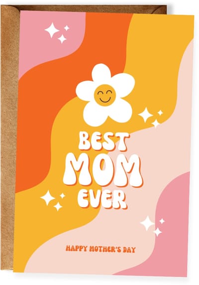 Best Mom Ever - Moederdagkaart - Lieve kaart voor moeder - Fijne Moederdag Wenskaart - Ansichtkaart (10x15 cm incl. envelop)