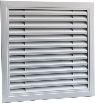 Ventilatierooster - Luchtmuur Luik - Luchtstroom Regelen - Regenbestendig Ontwerp - 500x500 Mm - Aluminium