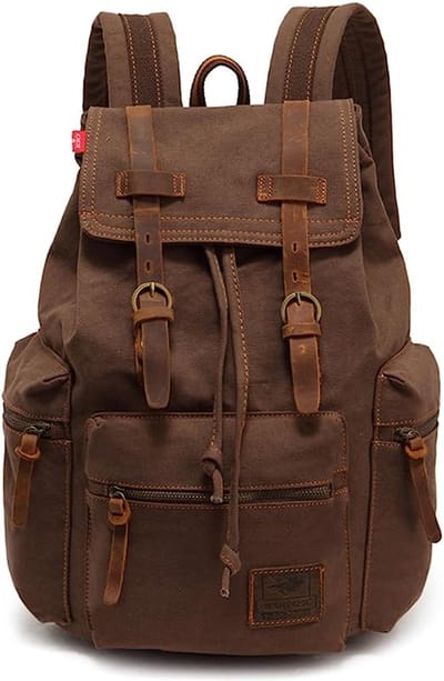 Canvas Rugzak Unisex Vintage Casual Rugzak Laptop Daypacks MacBook Tas Schooltas Student Boekentas Satchel Wandelen Camping Tas