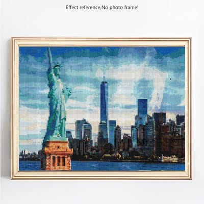 Vente de mosaïques de diamants : peinture diamant panoramique, nouvelles pierres rondes, images de tour avec strass 20X30 gray