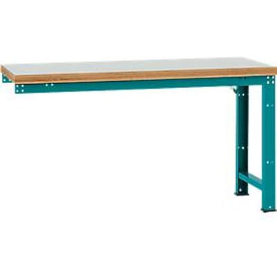 Manuflex aanbouw-werkbank Profi standaard, tafelblad kunststof, 1750 x 700 mm, waterblauw