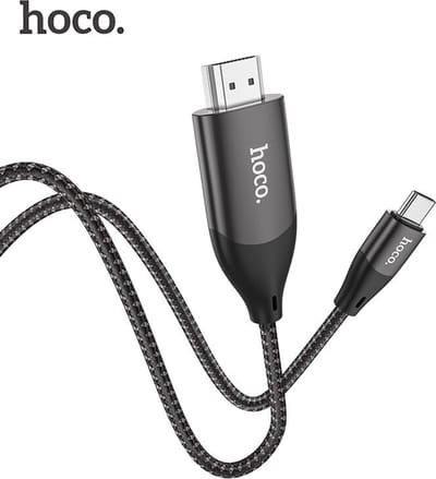 Hoco - USB C naar HDMI Kabel 2 Meter - 4K 30fps - voor Laptop, Televisie en Monitor