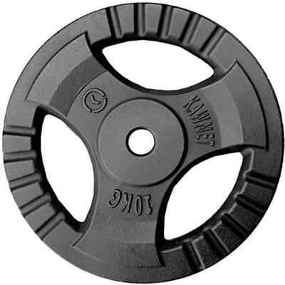 Gietijzeren Halterschijf 10kg met Tri-Grip voor Halters