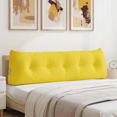 vidaXL - Rugkussen - Licht - Geel - 160 - x - 24 - x - 50 - cm - Stof