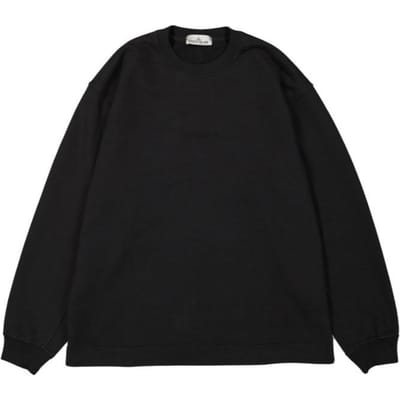 Sweatshirt à col rond coupe ample avec logo Stone Island brodé Homme sweatshirt Noir 791565477-V0029 S black