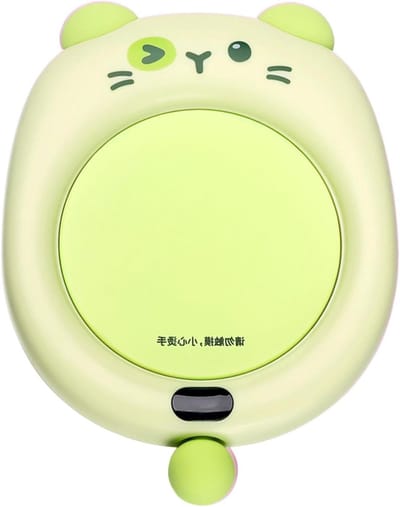 Elektrische Bekerwarmer - Verwarmingsplaat Mok - Dranken Warm Houden - Cartoon Dier Ontwerp - 11.9 x 15.5 cm - Kat