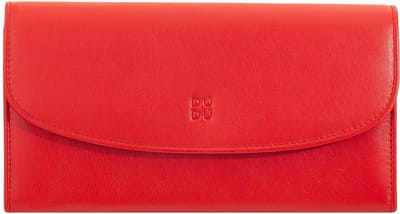 DuDu Gandia Portemonnee RFID-bescherming Leder 19 cm - Dames - Horizontaal - flame red