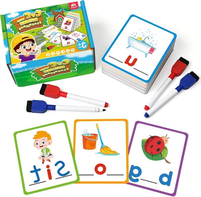 Korte spelling flashcards voor kinderen, leren CVC sight words en schrijfvaardigheden, Montessori educatief speelgoed voor 3-5 jaar oude kinderen