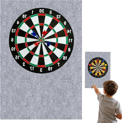Dartbord Wandbeschermer van Vilt, Zelfklevende Wandrand voor Dartbord, Ideale Wandbescherming en Geluidsisolatie voor Dartspellen