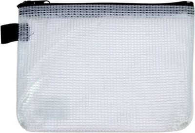 Exiton doorzichtige Etui - Zwarte rits - 16x13 cm
