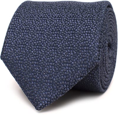 TRESANTI | FABBRO | Zijden stropdas met lurex motief | Blauw