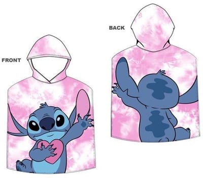 Lilo & Stitch poncho - badcape - 55x110 cm - Sneldrogend