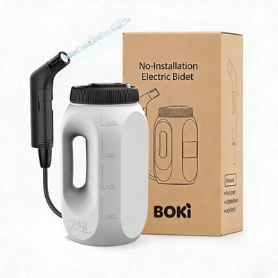 BOKI Elektrische Bidet Sproeier - Draagbaar & Oplaadbaar - 2,5L