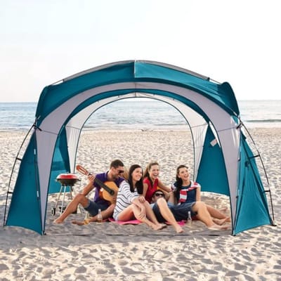 Thuys - Strandtent UV Bescherming - Strandtent Baby Pop Up – Strandtentje Extra Licht – Strandschelp – Strand Tent –Ozeanblau