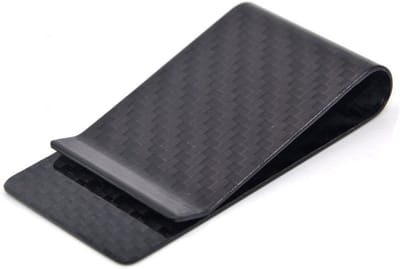 Stijlvolle Carbon Fiber Geldclip voor Bankkaarten en Munten - Luxe en Duurzaam Design