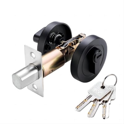 Dailygoods- Deurslot met Sleutels - Ronde Cilinderslot - Anti-tamper Beveiliging - Verstelbaar 60/70mm - Geschikt voor Links/Rechtsdraaiende Deuren - Duurzaam Messing en Zinklegering - Slot