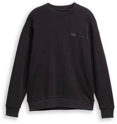 Tom Tailor Denim - Relaxed sweatshirt met print op de rug - Maat XS - Night Watch Black
