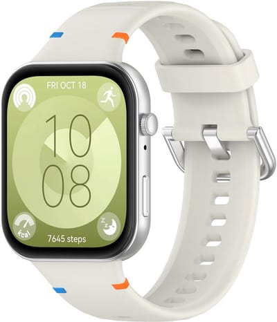 Stravo Siliconen Bandje met pin-gesp Geschikt voor Huawei Watch Fit 5 / Watch Fit 5 Pro / Watch Fit 4 / Watch Fit 4 pro / Watch Fit 3 – Ademend & Comfortabel Horlogeband – Starlight