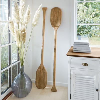 LOBERON Decoratieve peddel set van 2 Windermount bruin