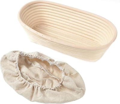 Rijzenmand Brood - Deegkom Bakken - Brood Bakken Thuis - Handgeweven Natuurriet - 25x15x8.5cm - Natuurlijk