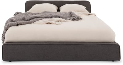 Gestoffeerd bed MARINI 140x200 cm met lattenbodem – donkergrijs
