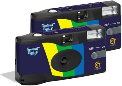 2x Wegwerfcamera met Flits - 27 Foto's per Camera - Zwart