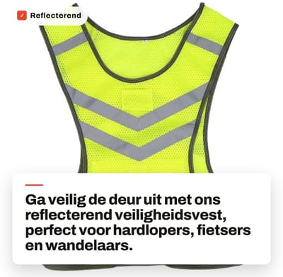 Dailygoods- Veiligheidsvest Hoge Zichtbaarheid - Reflecterend - Ultralicht - Ademend - Verstelbaar - Voor Kinderen en Volwassenen - Veiligheidskleding