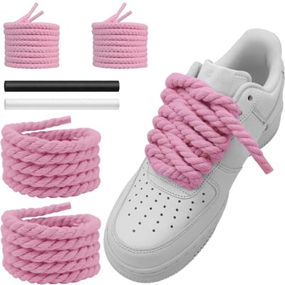 Touw Schoenveters Snaren voor Air Force 1, 10 mm Ronde Katoenen Grove Schoenveters Vervanging Veters voor Sneakers