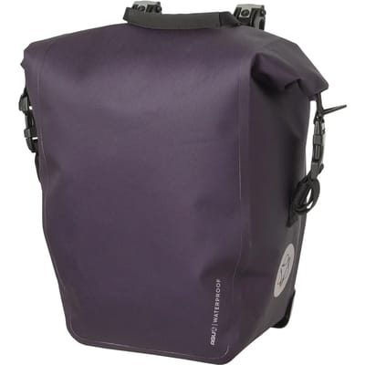 AGU Clean Shelter Enkele Fietstas - 100% Waterdicht - Click'nGo - Rolltop - Met Reflectie - 17 Liter - Purple Velvet