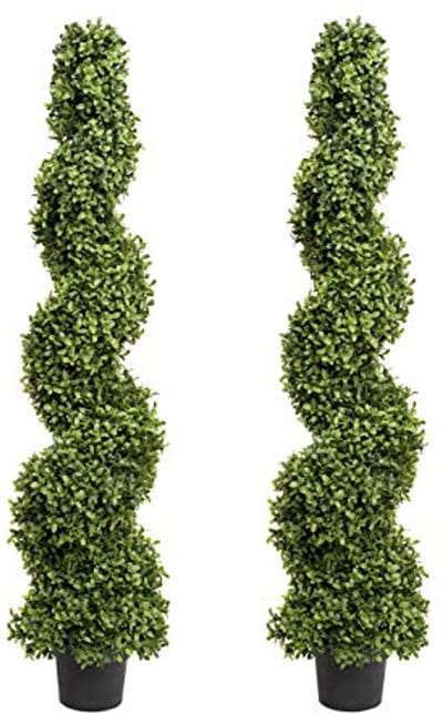 Kunstmatige Spiralen Buxus Topiary Bomen | Realistische Decoratie voor Binnen en Buiten | UV Beschermd | 120cm