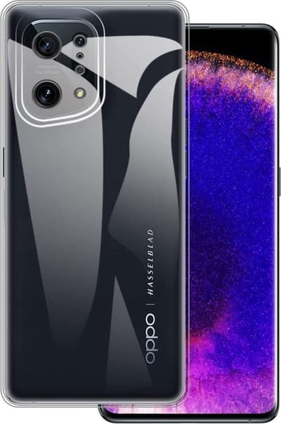 Silicone hoesje Geschikt voor: Oppo Find X5 - Transparant