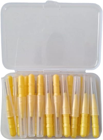 Interdentale borstels - Tandenstokers - Mondhygiëne - Flexibele kop - 50 stuks - Geel