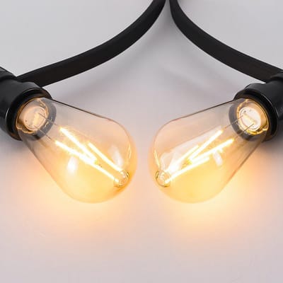 Prikkabel set met 2,5W filament lampen Ø60: optie dimbaar