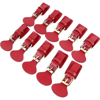 10 Ensembles Cuir Coudre Boutons Bascules Fermetures Cuir Bouton Pression Bascule Coudre Boucle pour Manteau Veste DIY rouge