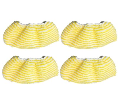 4x geschikt voor Karcher gele stoffen hoes - Stoomreinigeraccessoires - Stoomreinigingsdoeken Reserveonderdelen - Stoomreinigingsdoeken Accessoires - geschikt voor Karcher Stoomreinigers Accessoires
