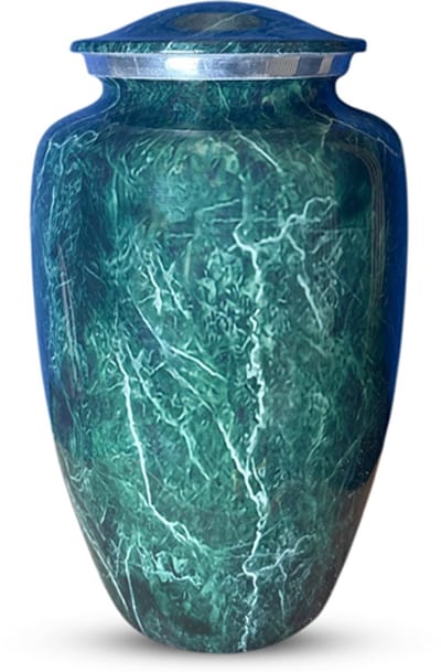 XXL As Urn - 3.5 Liter - Crematie Urn - Uniek - Voor Huisdieren of Menselijk As - Crematie As - Mini Urn - Decoratie Urn - Thunder Green
