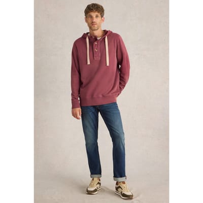 White Stuff Brampton Overhead Hoodie Mid Plum Maat: S | Hoodies Outlet | Heren | Paars