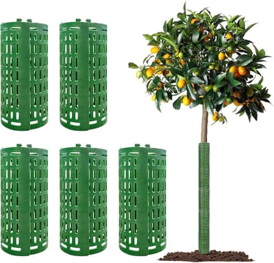 5 stuks - Boomstambeschermers - 38*25 cm - Planten bescherming - Boombeschermers - Tuinaccessoires - Tuinbenodigdheden - bescherming tegen snoeischaar, grasmaaier en knaagdieren - groen