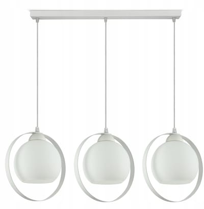 Moderne Witte Hanglamp met Melkglazen Bollen - Verstelbare Hoogte