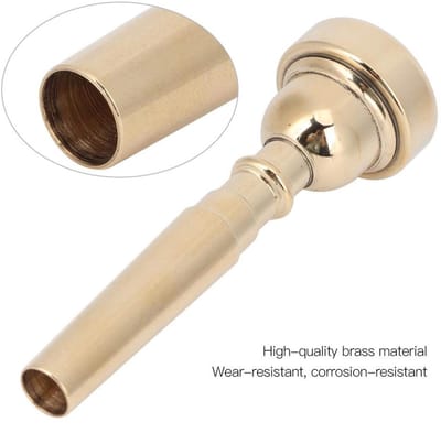 Dailygoods- Mondstuk Trompet - Gemaakt van duurzaam messing - Gebitsprotecties - Accessoires voor muziekinstrumenten - Elegante stijl - Geschikt voor beginners/professionals - Trompetmondstuk