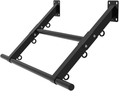 Optrekstang - Krachtstation - Bovenlichaam Trainen - Verstelbare Grepen - 400 kg Belasting - Zwart
